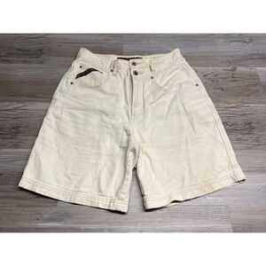 Vintage 90s Union Bay‎ Mom Jean Shorts White Denim Jorts Sz 13 High Waist